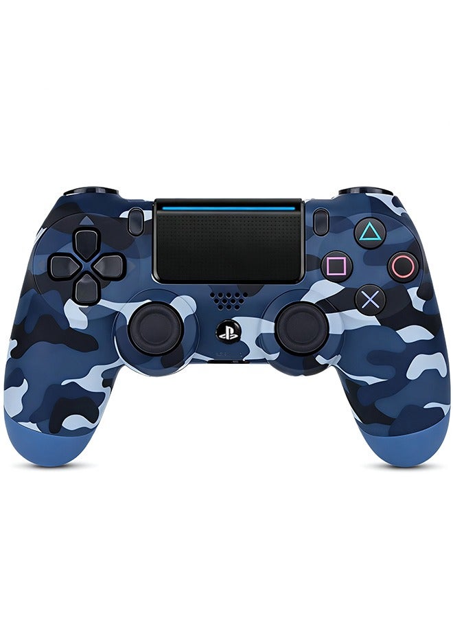 سوني كوبوريشن وحدة تحكم لاسلكية DualShock 4 لجهاز PlayStation 4، لوحة ألعاب عالية الأداء مزودة بتقنية البلوتوث مع محرك مزدوج - لون أزرق مموه - Image 1